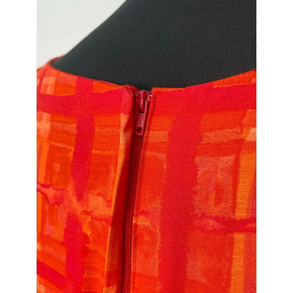 NWT Rabbit Rabbit Rabbit Designs 18W Bright Orange Short Sleeve Dress - Picture 4 of 11